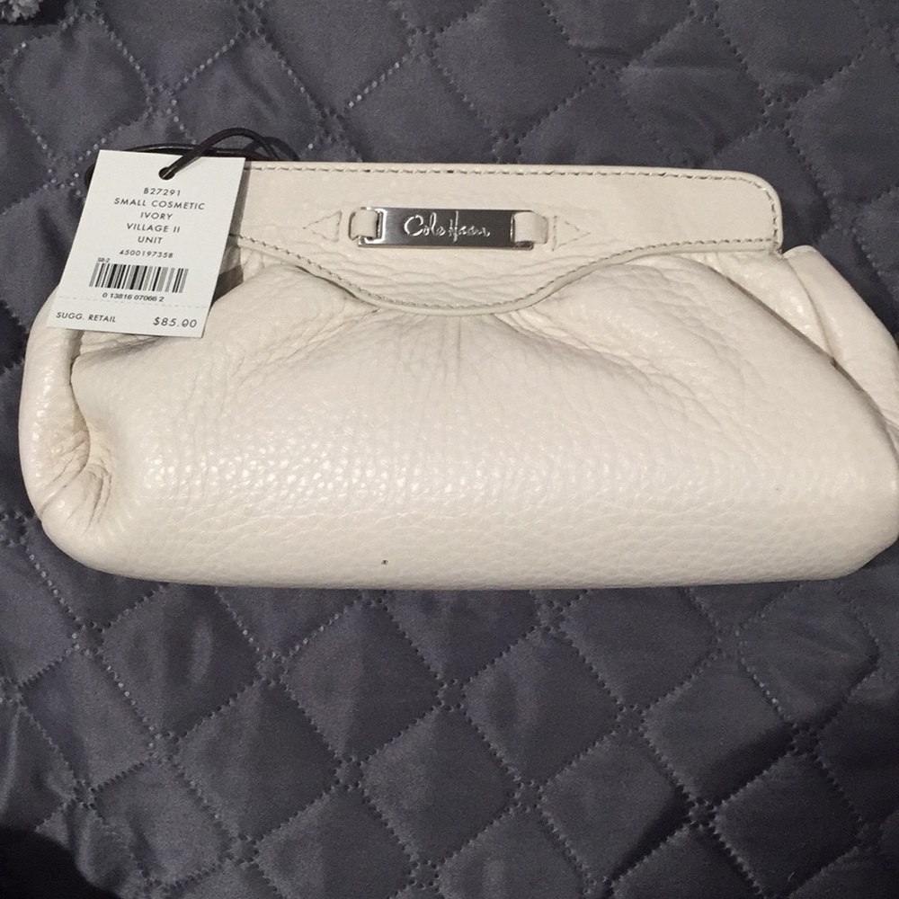 NWT Cole Haan cosmetic cream cosmetic bag/clutch